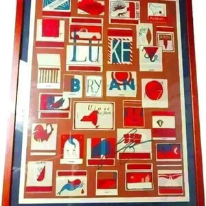 LUKE BRYAN SIGNED AUTOGRAPH 18X24 CONCERT TOUR POSTER 156/255